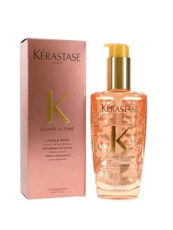 Kérastase Elixir Ultime L’Huile Rose Hair Oil – 100 ml / 3.4 fl oz – Shine & Frizz Control