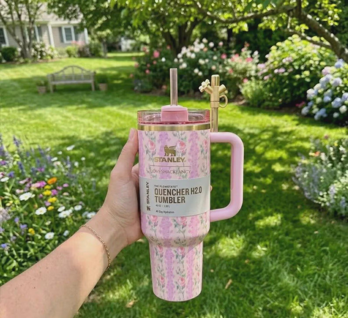 Stanley x LoveShackFancy 40oz Quencher – Blooming Heirloom 🌸