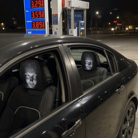 GrinRide — The Grinning Headrest Cover