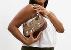 NWT Coach Teri Shoulder Bag Signature Canvas Leather Snoopy Print CBJ8