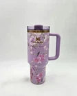 Stanley x LoveShackFancy Quencher H2.0 FlowState Tumbler 40 oz – Happy Thoughts Rosa Beaux Purple
