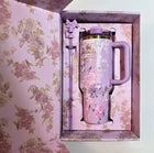Stanley x LoveShackFancy Quencher H2.0 FlowState Tumbler 40 oz – Happy Thoughts Rosa Beaux Purple