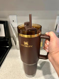 Stanley Chocolate Gold Quencher H2.0 FlowState Tumbler 40 oz – Limited Edition, Factory Sealed