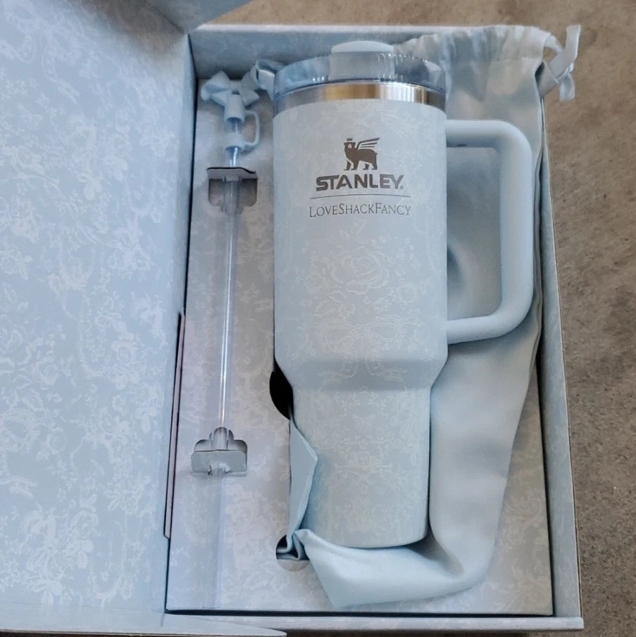 Stanley LoveShackFancy Toscana Toile 40 oz Quencher Flowstate Tumbler New LSF