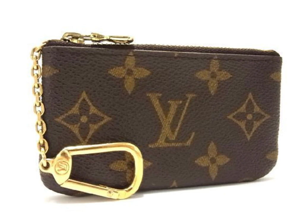 Louis Vuitton Key Cles Pouch Monogram Canvas – Authentic Key Holder & Coin Purse