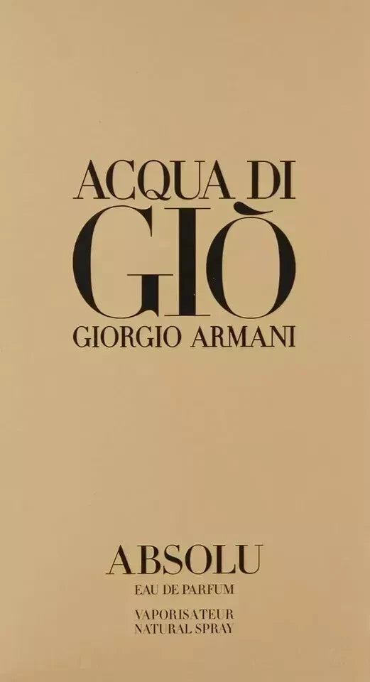 Armani Acqua di Gio Absolu 125ml / 4.2 oz EDP Spray Men
