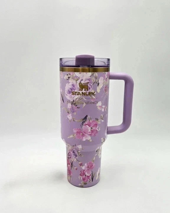 Stanley x LoveShackFancy Quencher H2.0 FlowState 40 oz Floral Tumbler – Purple/Lilac