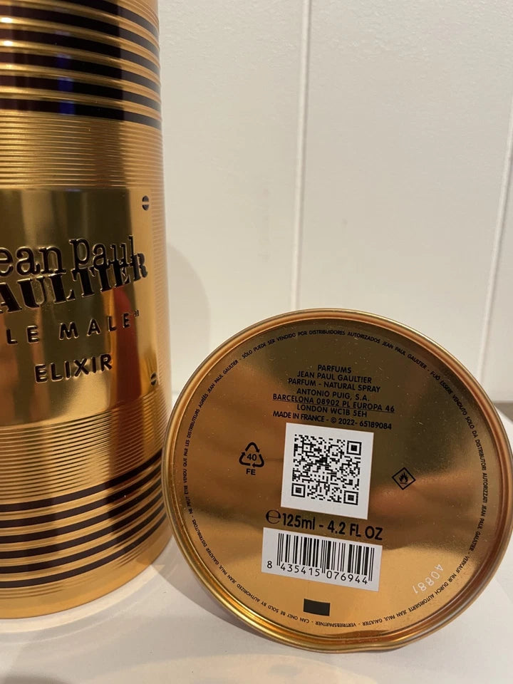 Jean Paul Gaultier Le Male Elixir Eau de Parfum Spray for Men 4.2 oz / 125 mL