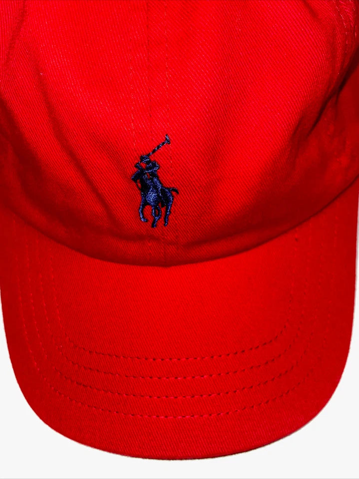 Polo Ralph Lauren Kids Red Baseball Cap/Hat Cotton Adjustable Ages 5/7 YRS NWT